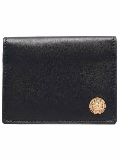 Medusa Leather Fold Card Wallet Black - VERSACE - BALAAN 2