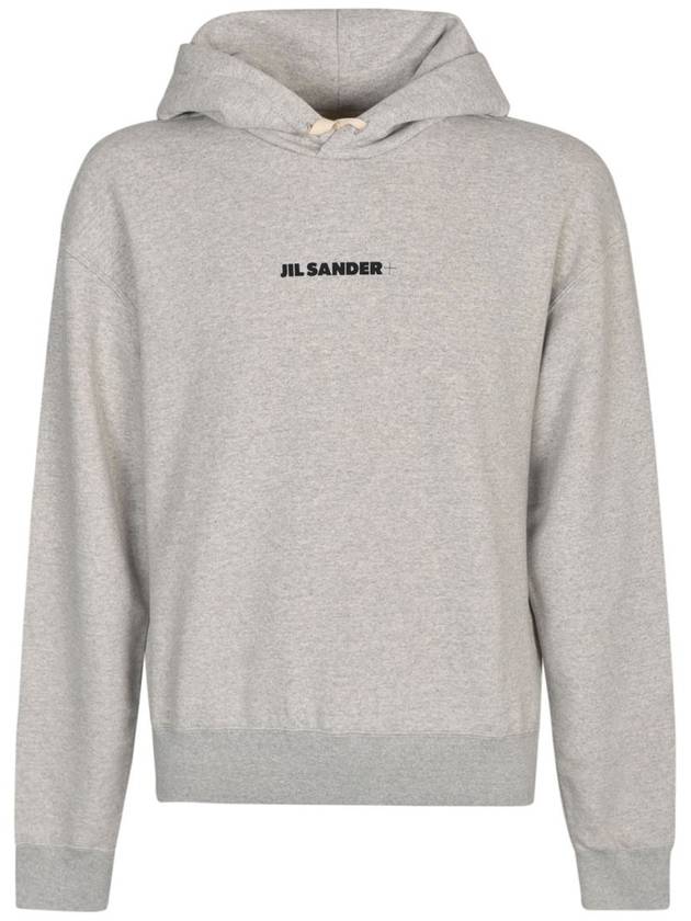 Plus Logo Hoodie Grey - JIL SANDER - BALAAN 2