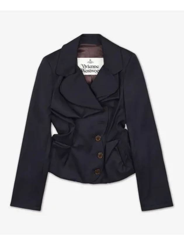 Women's Single Breasted Blazer Jacket Navy - VIVIENNE WESTWOOD - BALAAN 2