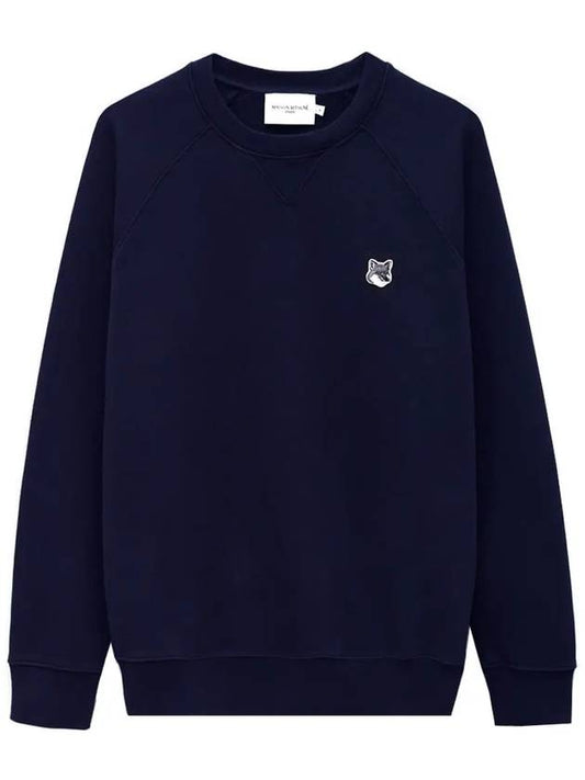 Grey Fox Head Patch Classic Sweatshirt Navy - MAISON KITSUNE - BALAAN 2