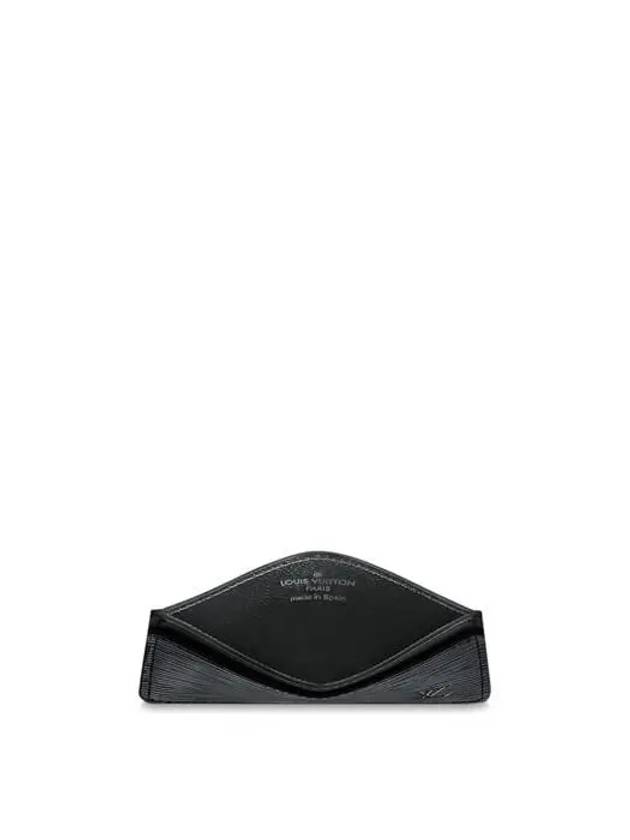 Epi Logo Leather 1-stage Card Wallet Black - LOUIS VUITTON - BALAAN 4