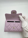 Gold Logo Classic Flap Card Wallet Light Purple - CHANEL - BALAAN 5