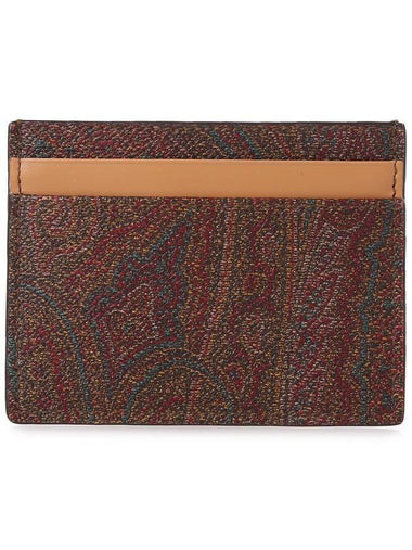 Paisley Card Wallet Brown - ETRO - BALAAN 1