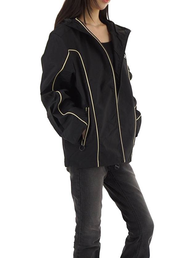 J Hives Contrast Piping Windbreaker Black - DIESEL - BALAAN 5