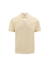 Men's Cassandre Cotton Polo Shirt Beige - SAINT LAURENT - BALAAN 1