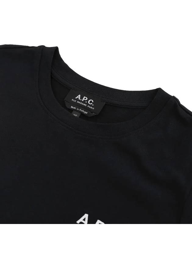 Denise Embroidered Short Sleeve T-shirt Black - A.P.C. - BALAAN 4