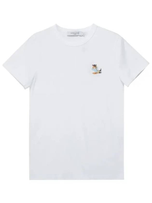 Dressed Fox Patch Classic Cotton Short Sleeve T-Shirt White - MAISON KITSUNE - BALAAN 2