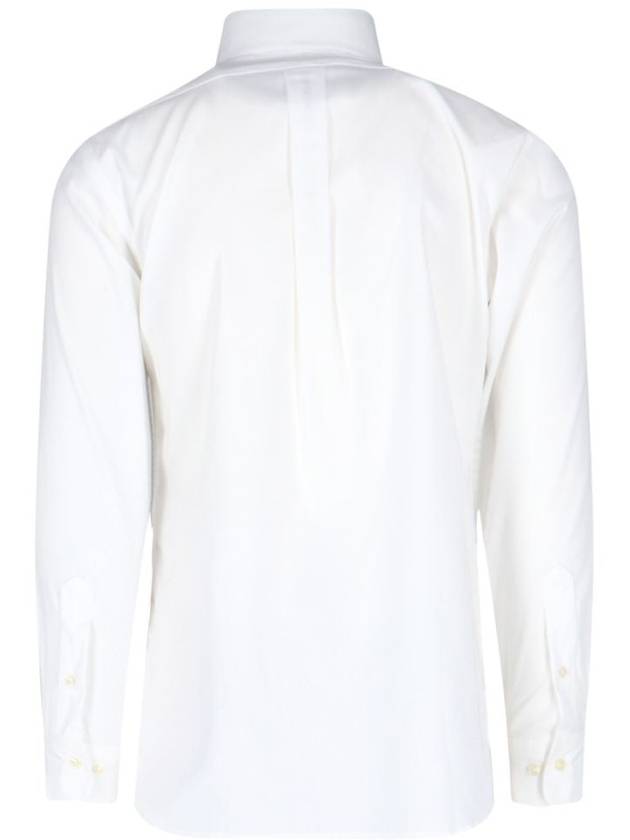 Embroidered Pony Long Sleeve Shirt White - POLO RALPH LAUREN - BALAAN 7