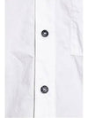 Logo Print Cotton Long Sleeve Shirt White - STONE ISLAND - BALAAN 5