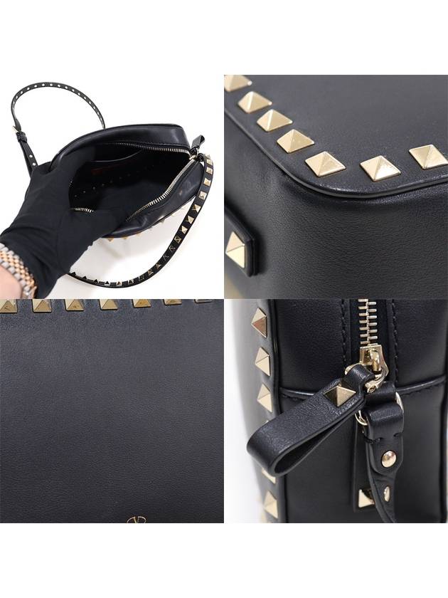 WW0B0809VSF Black Calfskin Rockstud Small Camera Crossbody Bag - VALENTINO - BALAAN 6