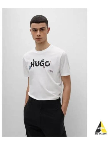 HUGO Cyber Bug Regular Fit T Shirt 50465930 100 - HUGO BOSS - BALAAN 1