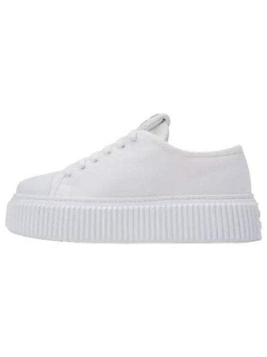 Denim Washed Sneakers White - MIU MIU - BALAAN 1