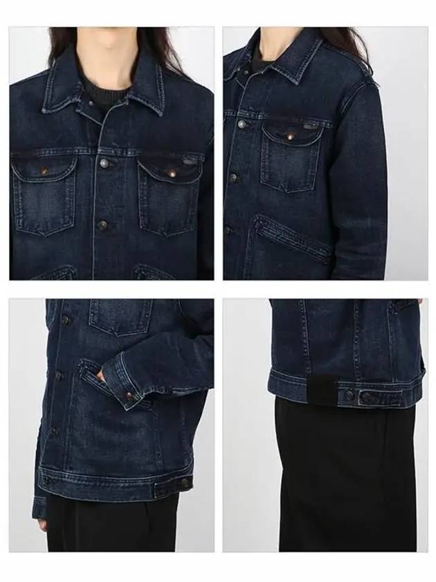 Men's Western Denim Jacket Navy - TOM FORD - BALAAN 4