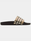 Vintage Check Print Slippers Black Beige - BURBERRY - BALAAN 2