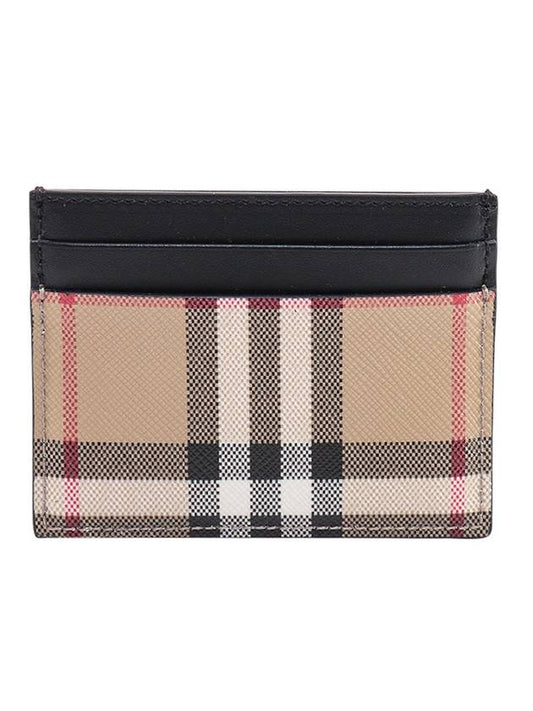 Vintage Check Card Wallet Beige - BURBERRY - BALAAN 1