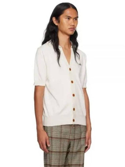 Polo Cashmere Short Sleeve Cardigan White - VIVIENNE WESTWOOD - BALAAN 2