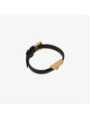 Saffiano Triangle Logo Bracelet Black - PRADA - BALAAN 3