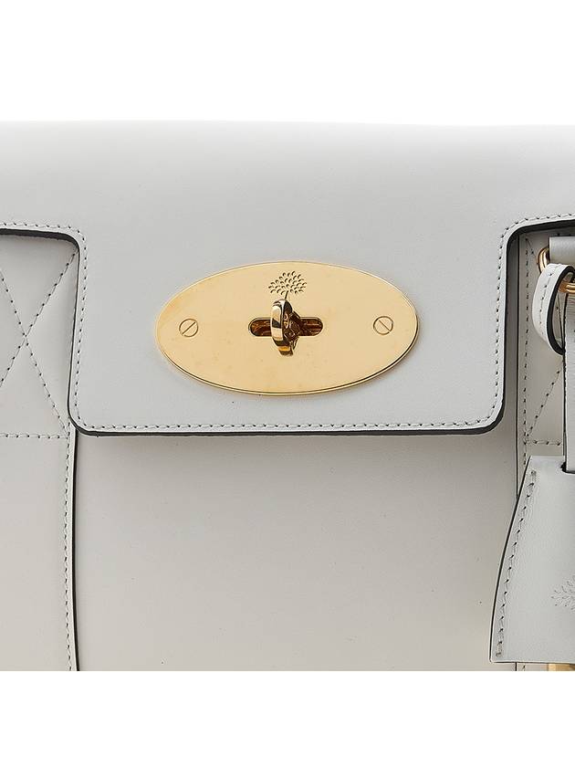 Bayswater Classic Smooth Leather Shoulder Bag White - MULBERRY - BALAAN 7