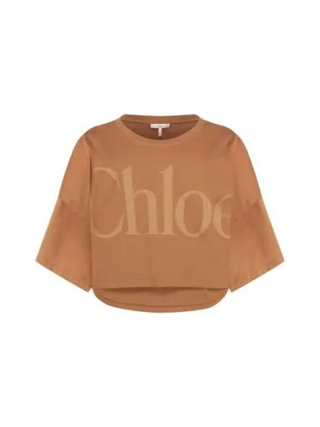 Chloe logo crop short sleeve t shirt 270042 - CHLOE - BALAAN 1