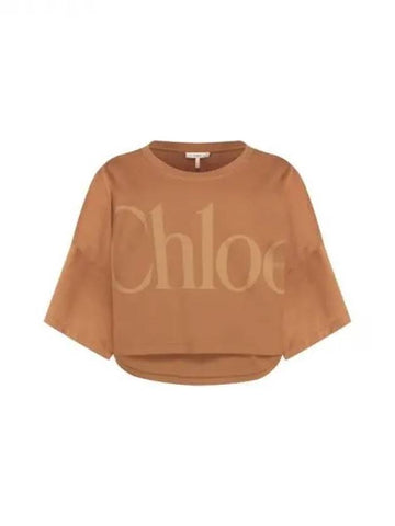 Chloe logo crop short sleeve t shirt 270042 - CHLOE - BALAAN 1