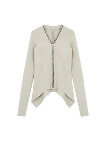 WOMEN Handkerchief Hem Stretch Jacket Beige - RICK OWENS - BALAAN 1