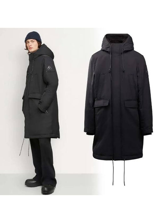 Garson Twill Combat Logo Parka Black - MOOSE KNUCKLES - BALAAN 2