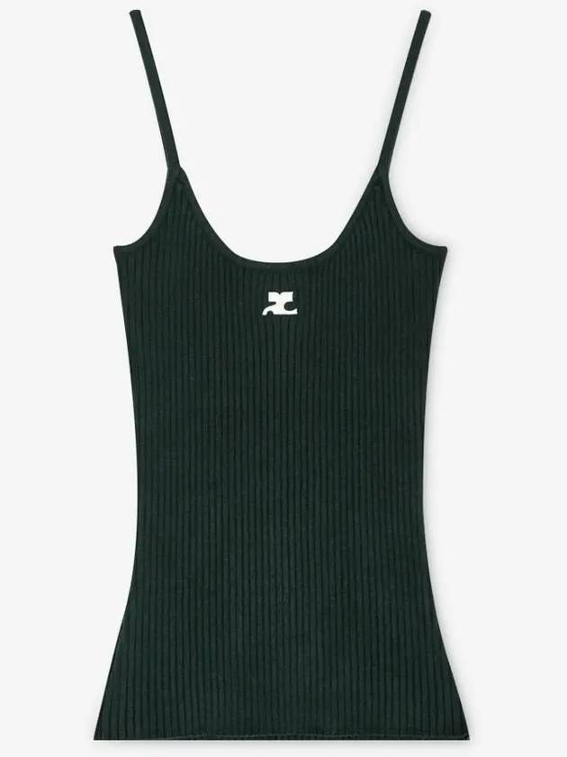 Logo Knit Sleeveless Green - COURREGES - BALAAN 3