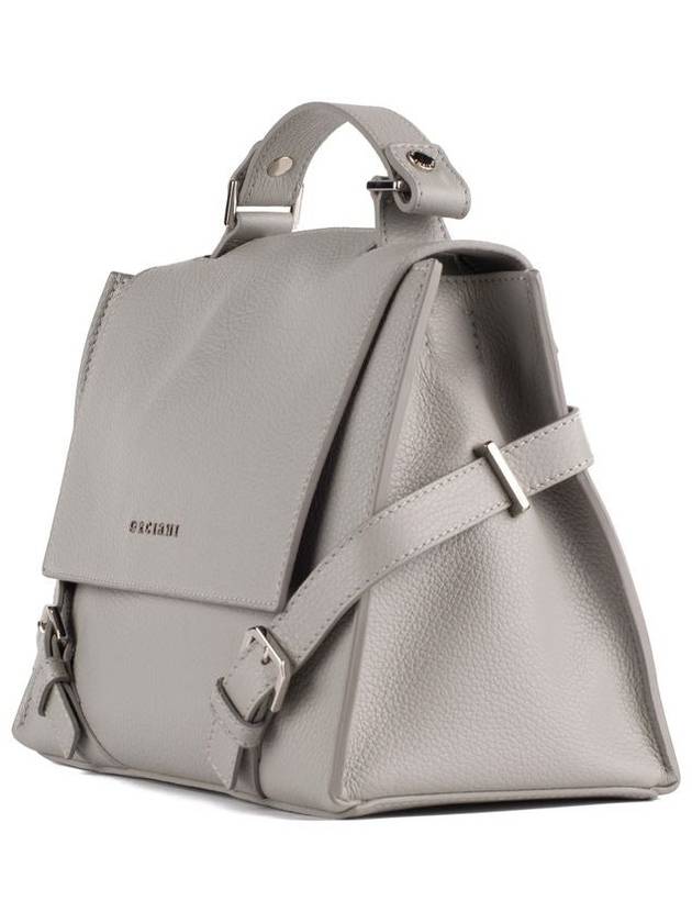 Orciani Sveva Sense Small Leather Bag With Ash Shoulder Strap - ORCIANI - BALAAN 3