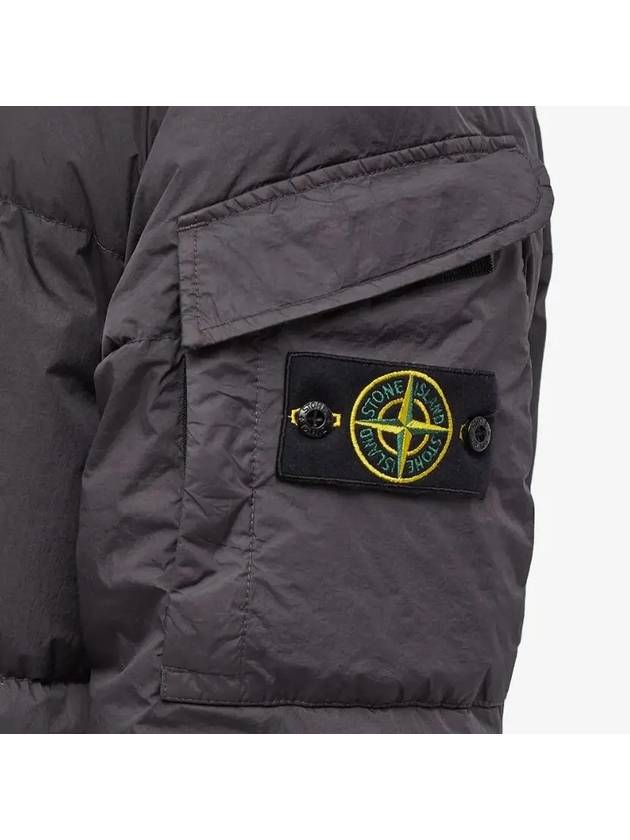 Men's Wappen Patch Crinkle Wraps Padding Steel Grey - STONE ISLAND - BALAAN 6