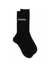 Les Chaussettes Ribbed Crew Socks Black - JACQUEMUS - BALAAN 2