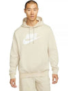 Men's NSW Club Fleece Basketball Hoodie Beige - NIKE - BALAAN 2