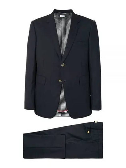 Men's Signature Classic Wool Suit Navy - THOM BROWNE - BALAAN 2