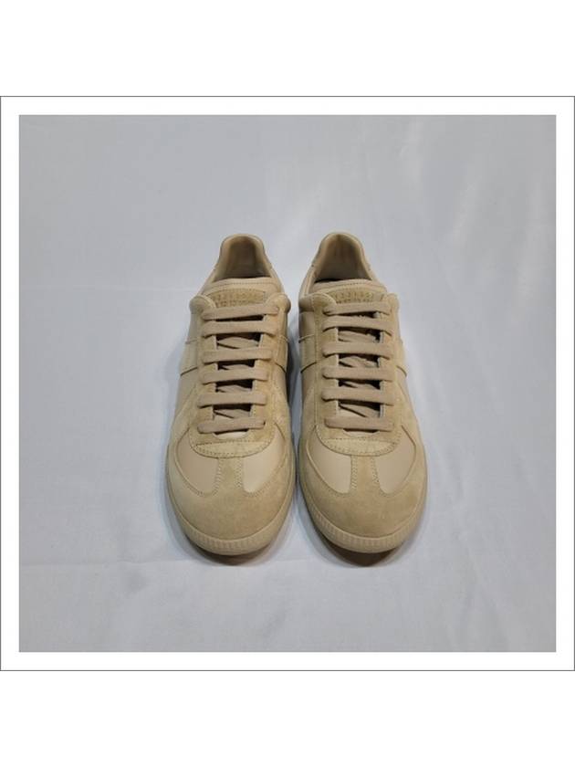 Men's Replica Leather Suede Low Top Sneakers Brown - MAISON MARGIELA - BALAAN 3