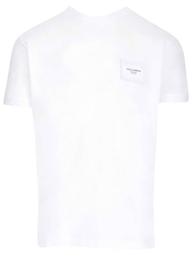 Logo Cotton Short Sleeve T-Shirt White - DOLCE&GABBANA - BALAAN 1