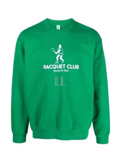 Racquet Club Crew Neck Sweatshirt Green - SPORTY & RICH - BALAAN 2