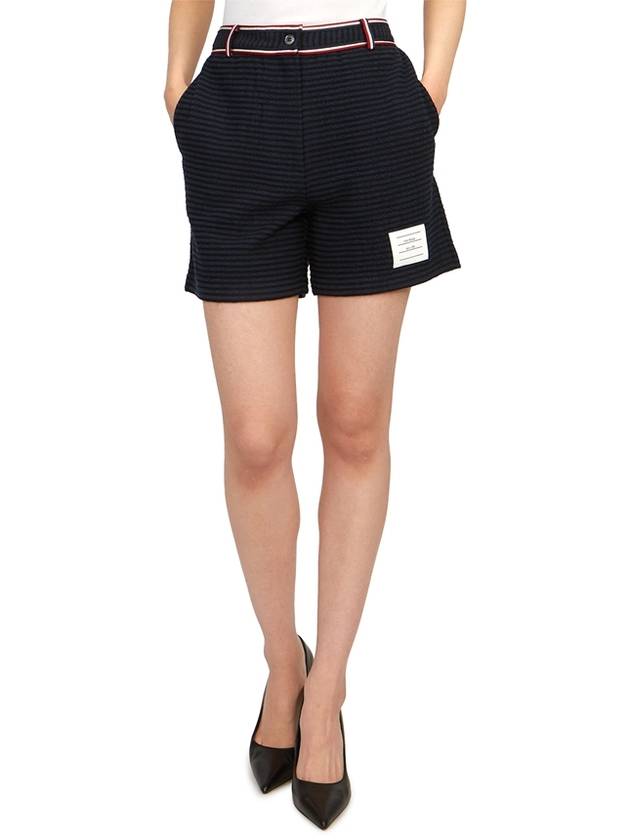 Waste RWB Trim High Shorts Navy - THOM BROWNE - BALAAN 6