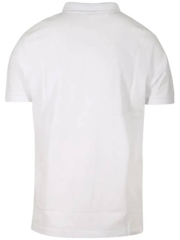 Pique Stretch Cotton Short Sleeve Polo Shirt White - STONE ISLAND - BALAAN 5