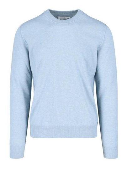 Crew Neck Cashmere Knit Top Pale Blue - MAISON MARGIELA - BALAAN 2