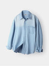 Biowashing Snap Denim Shirt Light Blue - INDUST - BALAAN 9