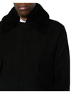 Shearling Collar Jacket Black - AMI - BALAAN 7