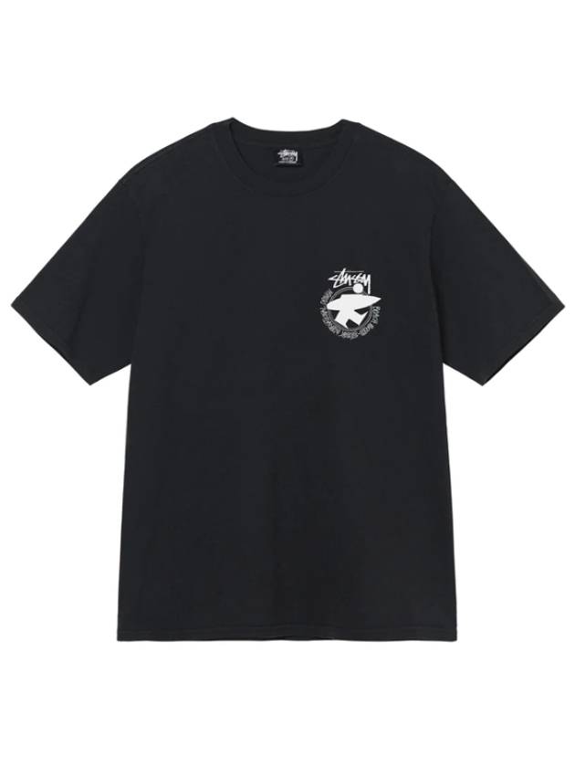 Beach Roots Short Sleeve T-Shirt Black - STUSSY - BALAAN 3