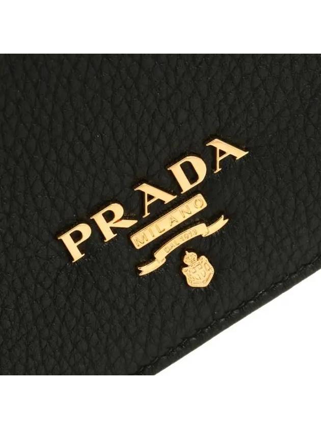 gold Vitello bifold wallet black - PRADA - BALAAN 7