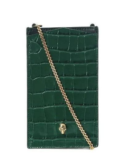 Skull Coco Stamp Phone Shoulder Bag Green - ALEXANDER MCQUEEN - BALAAN 2