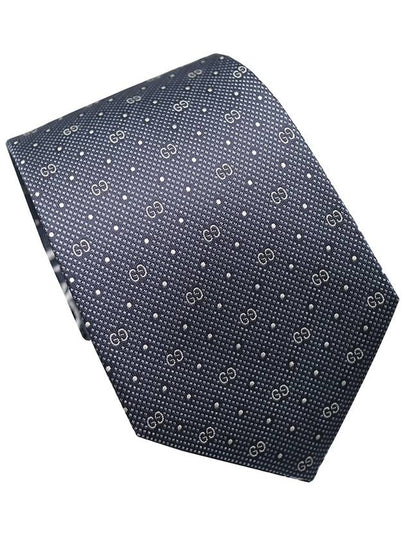 GG Dot Pattern Silk Tie Navy - GUCCI - BALAAN 2