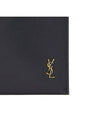 Tiny Gold Monogram Logo Medium Clutch Bag Black - SAINT LAURENT - BALAAN 8