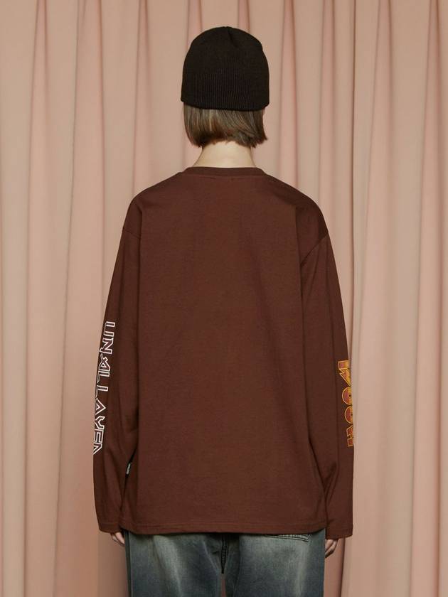 Band Long Sleeve T-Shirt Brown - UNALLOYED - BALAAN 4