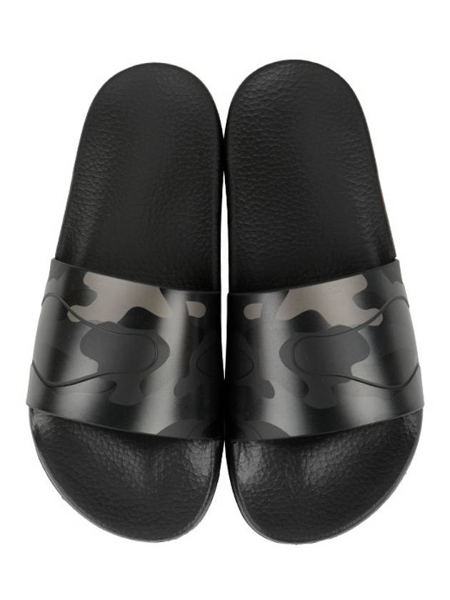 Camouflage Slippers Black - VALENTINO - BALAAN.