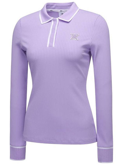 WOMEN COLLAR POINT RIBBED LONG T SHIRT - ANEWGOLF - BALAAN 2