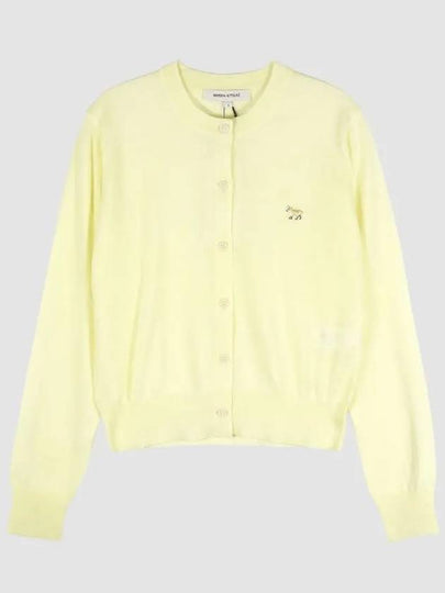 Baby Fox Patch Regular Cardigan Lemonade - MAISON KITSUNE - BALAAN 2