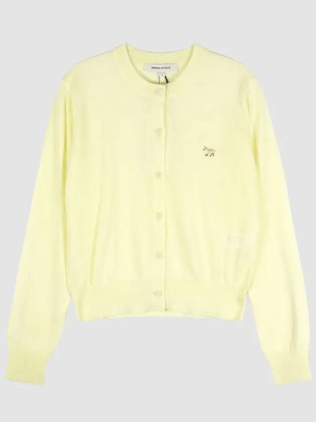 Baby Fox Patch Regular Cardigan Lemonade - MAISON KITSUNE - BALAAN 3